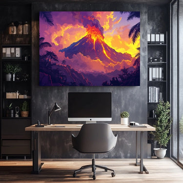 Abstract Volcano Painting